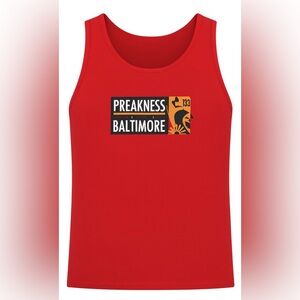Baltimore Preakness Horse Racing Tank Top XL Red